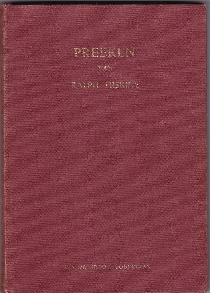 Erskine, Ralph - 4 PREEKEN, Boeken, Ophalen of Verzenden, Gelezen, Erskine, Ralph, Christendom | Protestants