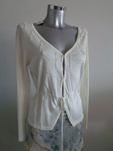 Venducci off white vestje met pailletten maat M/L Nieuw, Kleding | Dames, Ophalen of Verzenden, Nieuw, Maat 38/40 (M), Wit