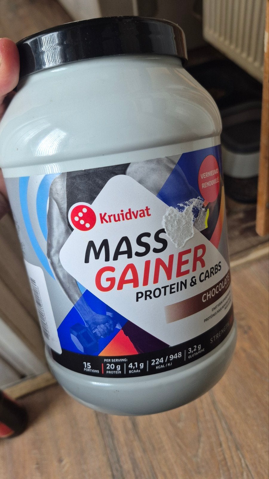 Kruidvat Mass Gainer Chocolade - 15 porties, Sport en Fitness, Ophalen of Verzenden, Overige typen