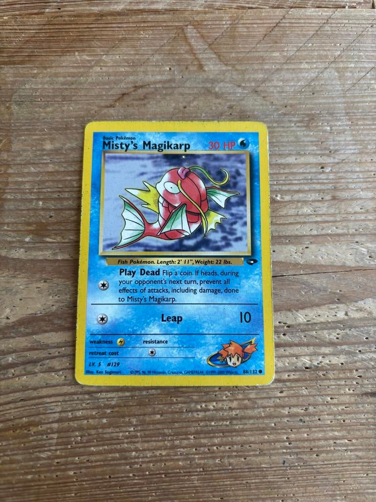 Misty's Magikarp Pokémon Gym Challenge Kaart, Ophalen of Verzenden, Gebruikt, Losse kaart