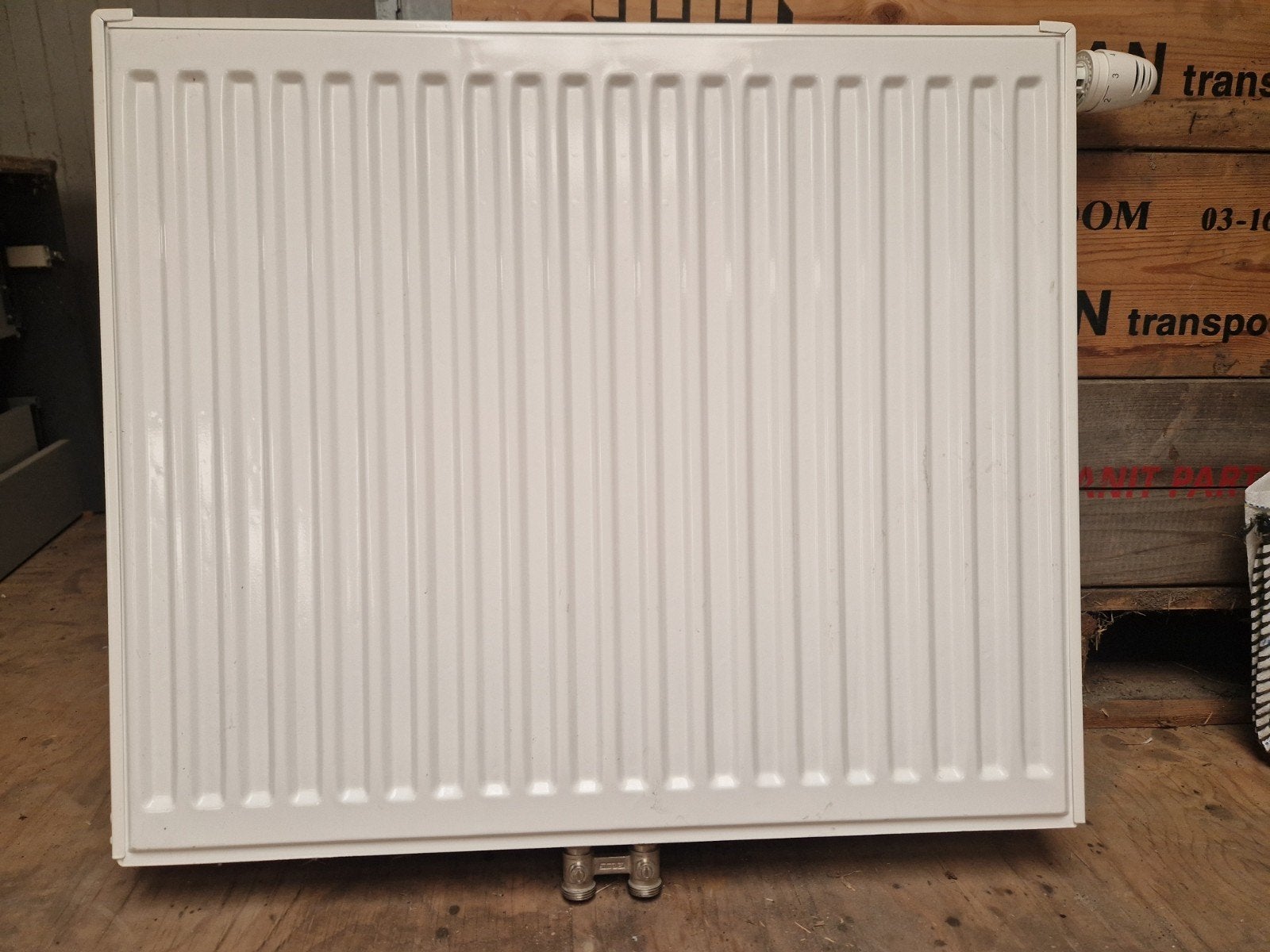 Radiator enkel 70,5x60cm incl thermosstaatkraan, Ophalen, 30 tot 80 cm, Hoog rendement (Hr), Radiator
