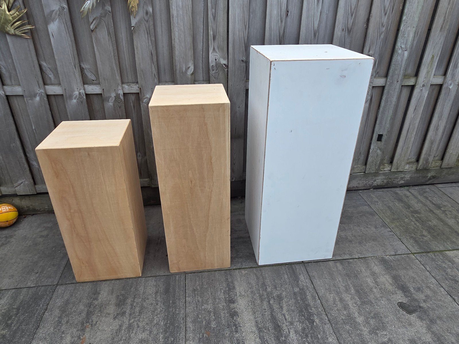 3 pilaren/sokkels in verschillende maten voor feestjes, Ophalen of Verzenden