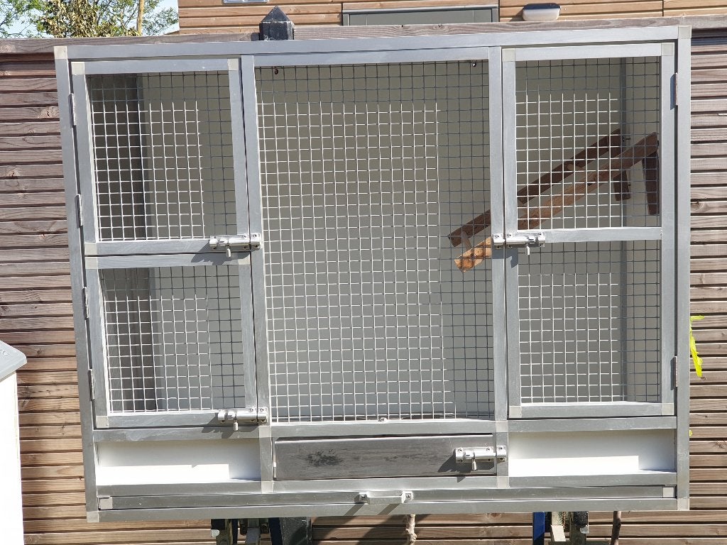 Volière vogelkooi, Dieren en Toebehoren, Vogels | Hokken en Kooien, Ophalen, Zo goed als nieuw, Aluminium, Overige typen