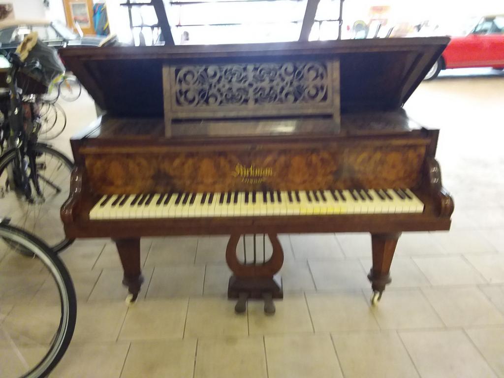 Antieke Kirkman vleugel - moet gestemd worden, Muziek en Instrumenten, Piano's, Ophalen of Verzenden, Gebruikt, Bruin, Vleugel