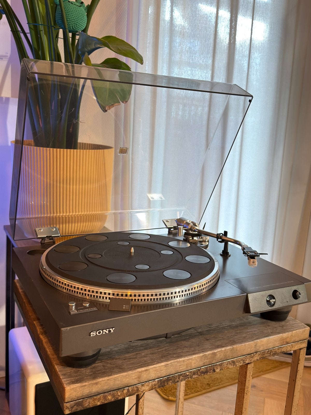 Vintage Sony PS-X4 half automatische platenspeler, Audio, Tv en Foto, Platenspelers, Pitch-regelaar, Ophalen of Verzenden, Zo goed als nieuw