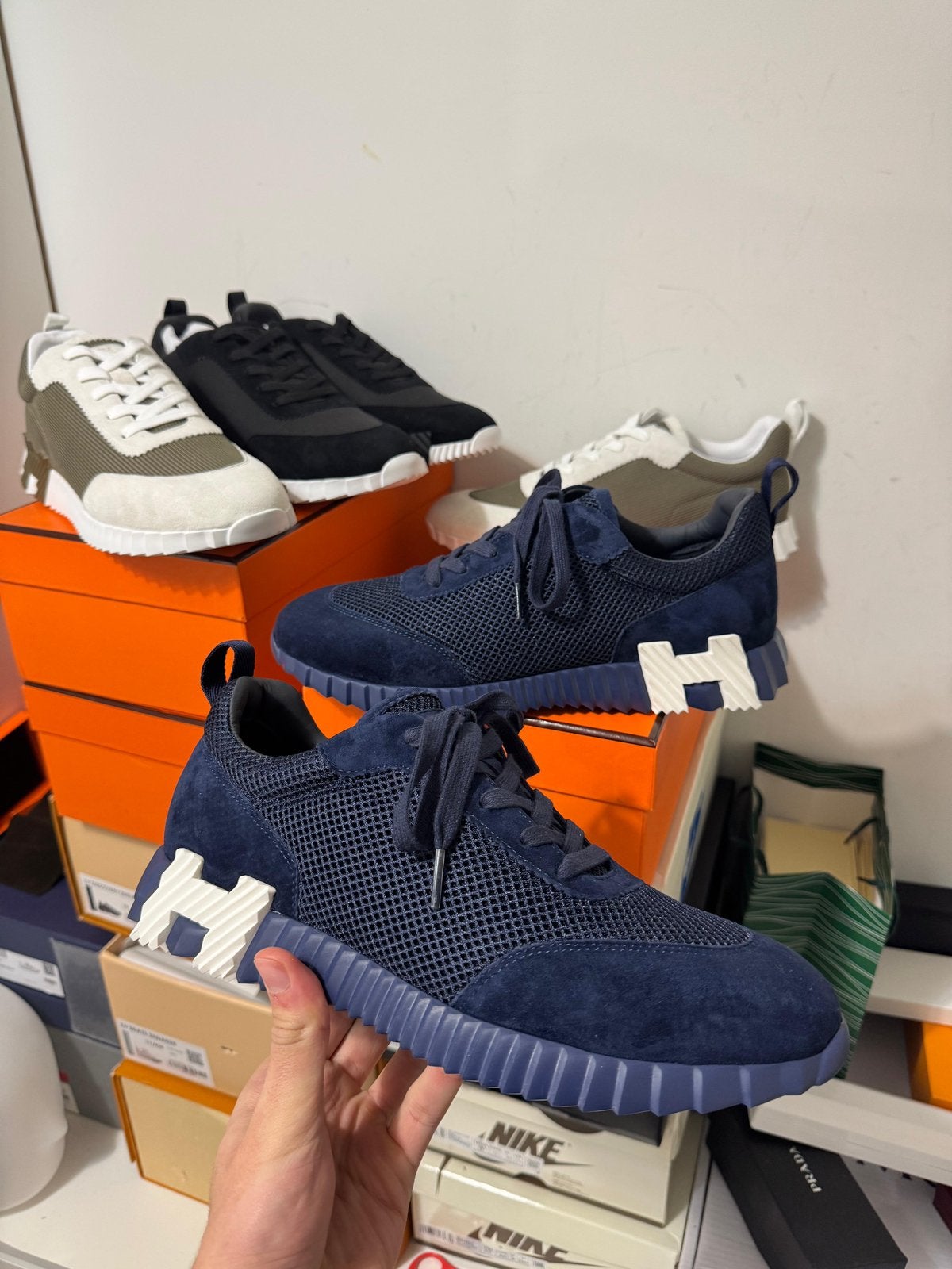 Hermes Bouncing Sneaker donker blauw, Ophalen of Verzenden, Nieuw