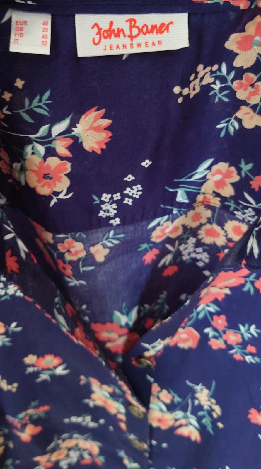 Dames blouse mt L John Baner ( bon Prix), Blauw, Maat 42/44 (L), Ophalen of Verzenden, Zo goed als nieuw