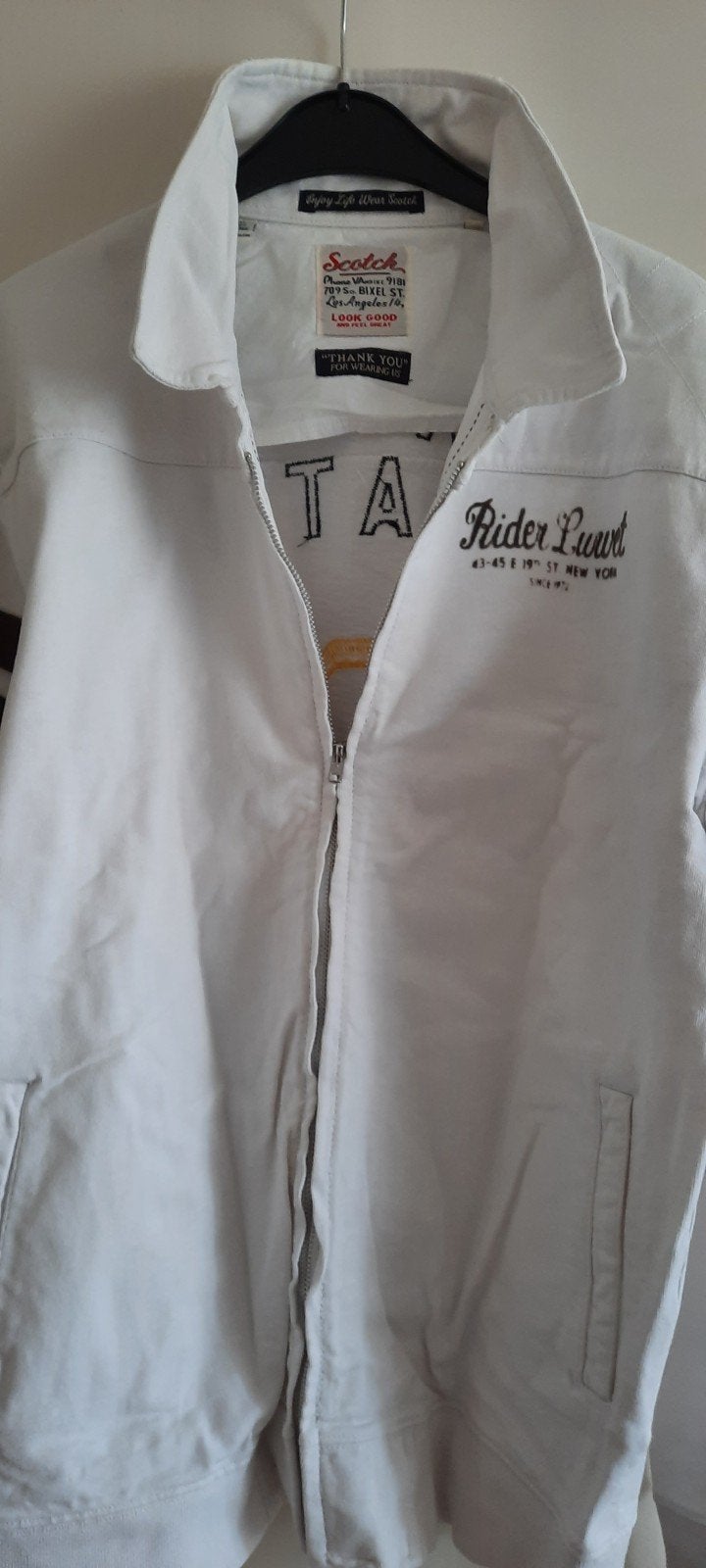 Scotch & Soda New York Marathon Jas - Maat XL, Wit, Maat 56/58 (XL), Ophalen of Verzenden, Zo goed als nieuw
