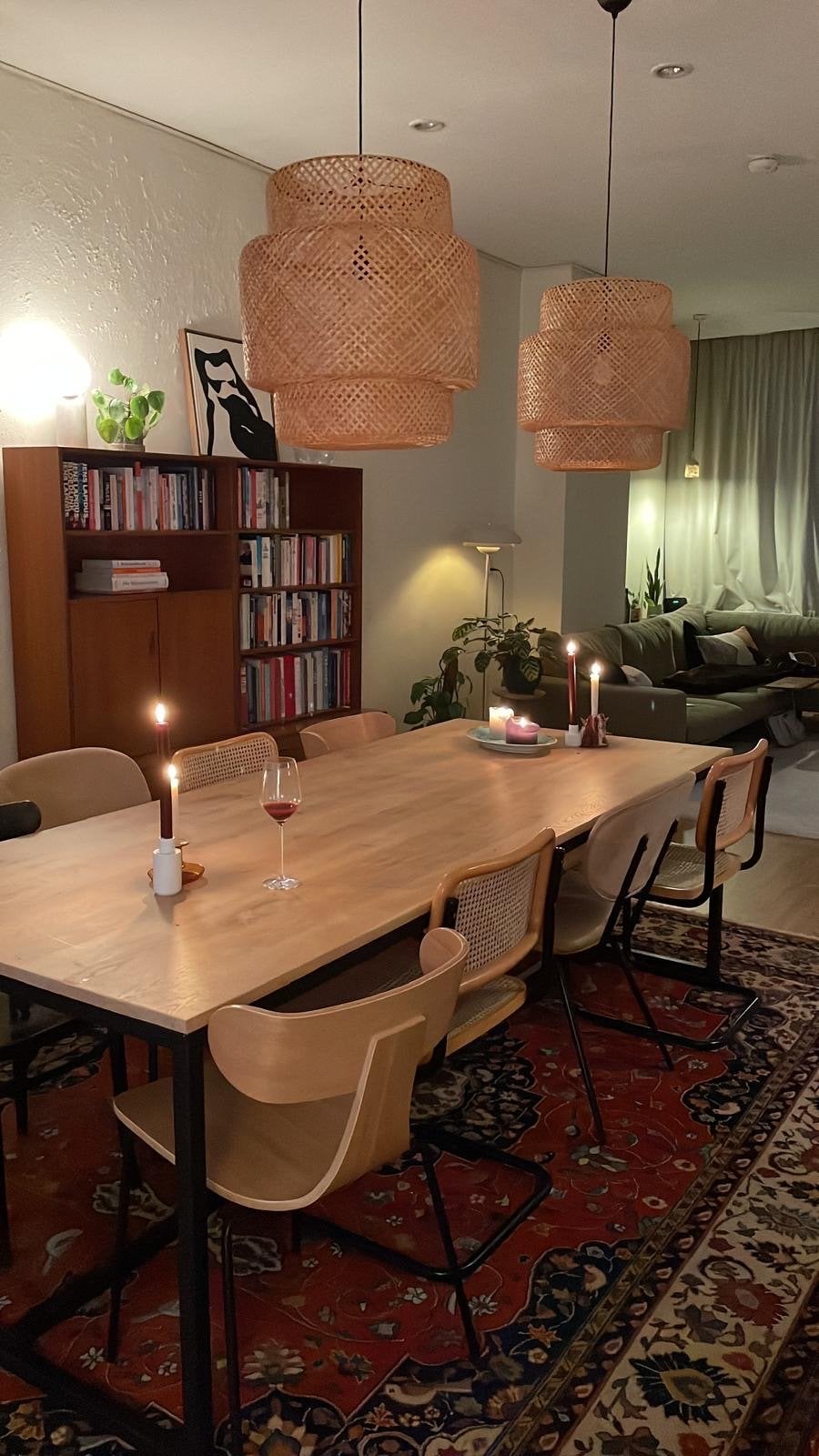 Grote massief eikenhouten eettafel 240 x 100 cm House Doctor, Ophalen, Gebruikt, Eikenhout, 200 cm of meer