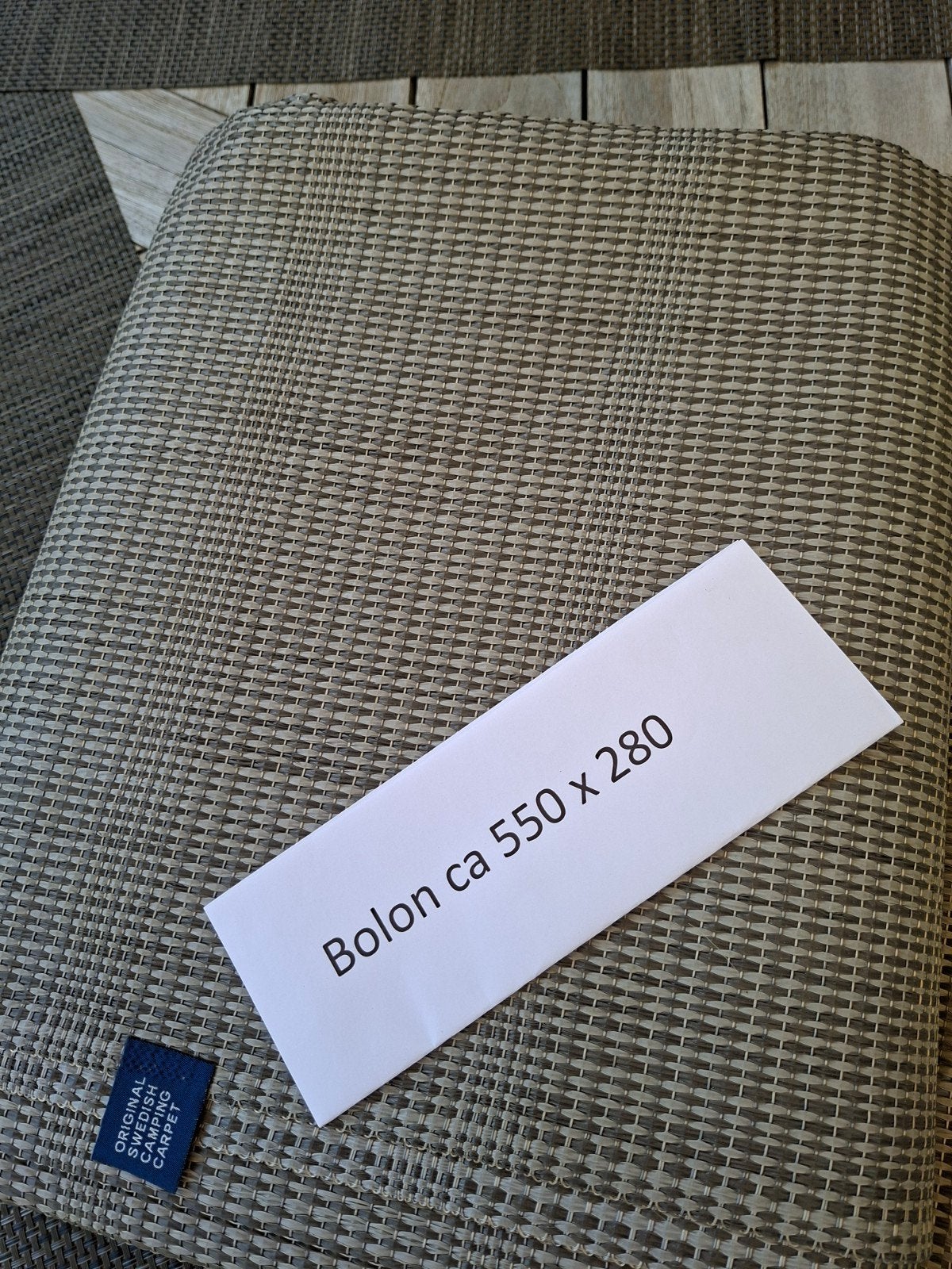 Bolon tapijt / campingtapijt - ca. 550 x 280 cm, Caravans en Kamperen, Ophalen of Verzenden, Gebruikt