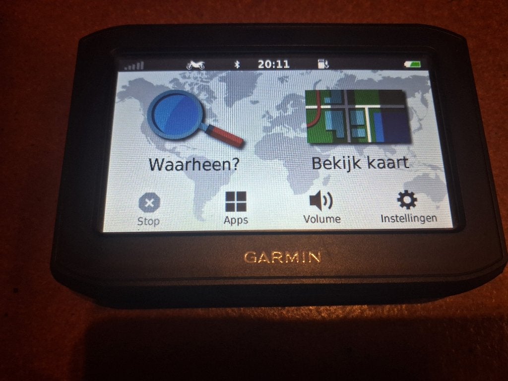 Garmin Zumo 396, Motoren, Ophalen