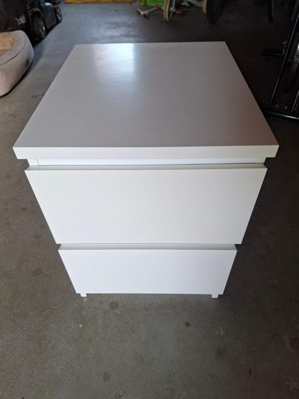 Ikea Nachtkastje met 2 lades - Wit (48x40x55 cm), Ophalen, Gebruikt, 55 tot 70 cm, 45 tot 65 cm