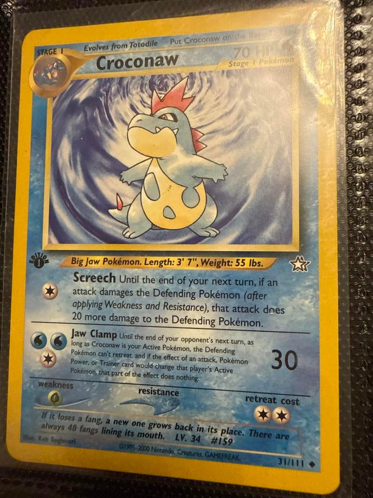 Pokémon Croconaw kaart 31/111, Ophalen of Verzenden, Gebruikt, Losse kaart