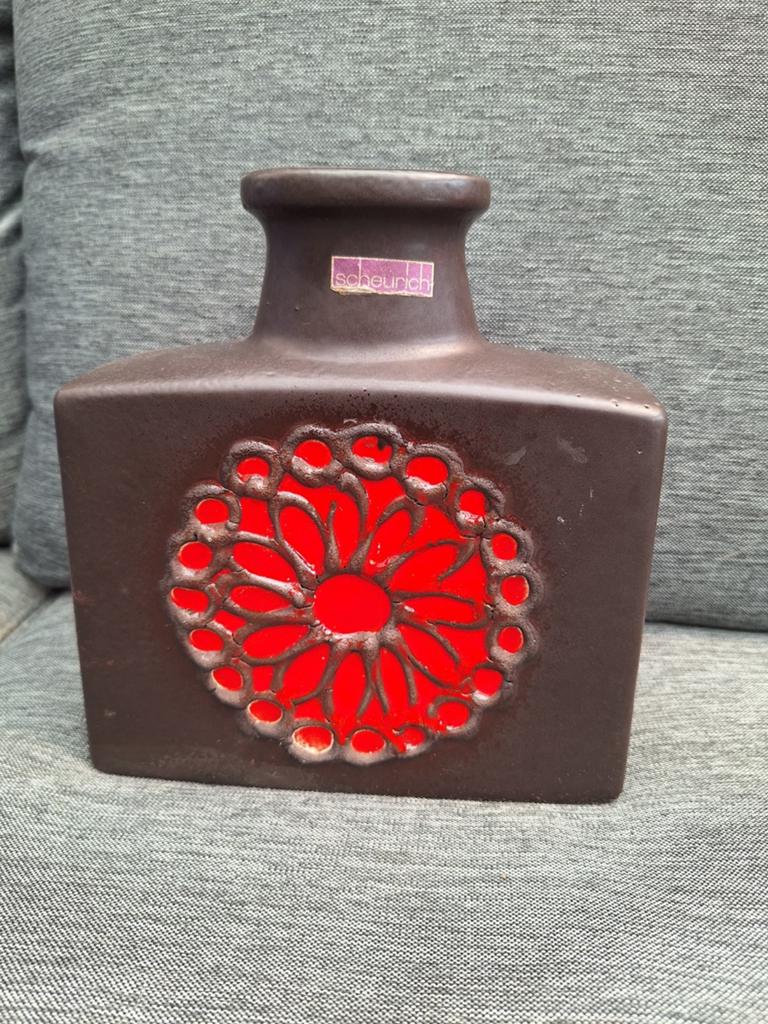Vintage Scheurich Blokvaas 281-19 W. Germany, Antiek en Kunst, Ophalen of Verzenden