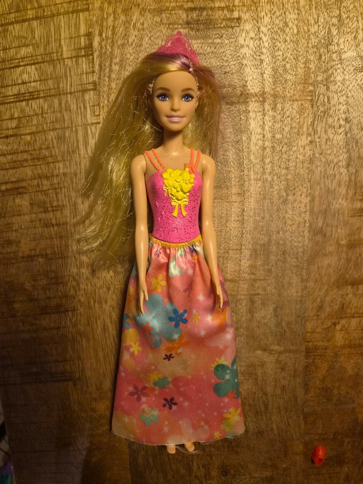 Orginele Barbie pop met roze jurk en bloemenprint, Ophalen, Barbie