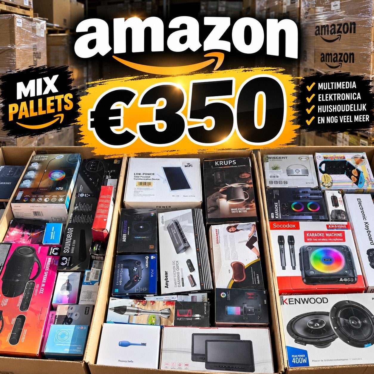 Amazon Retourpallets Elektronica Multimedia Mix Partijen, Zakelijke goederen, Ophalen, Audio, Tv en Foto