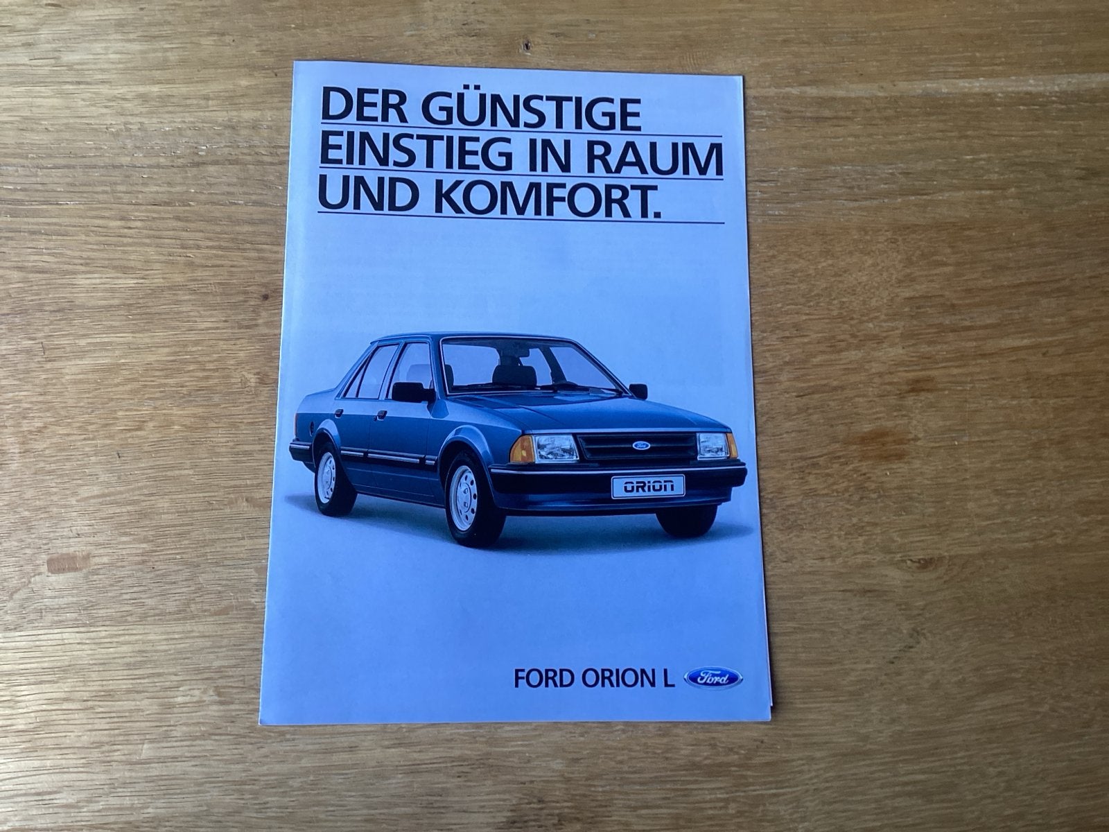 Ford Orion L brochure uit 1984 - Duits met prijslijst, Ophalen of Verzenden, Zo goed als nieuw, Ford