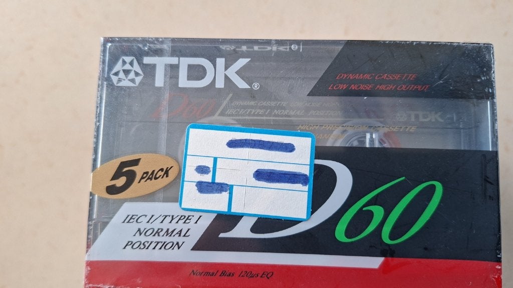 TDK muziekcassettes C60, Cd's en Dvd's, 2 t/m 25 bandjes, Overige genres, Ophalen of Verzenden, Nieuw in verpakking