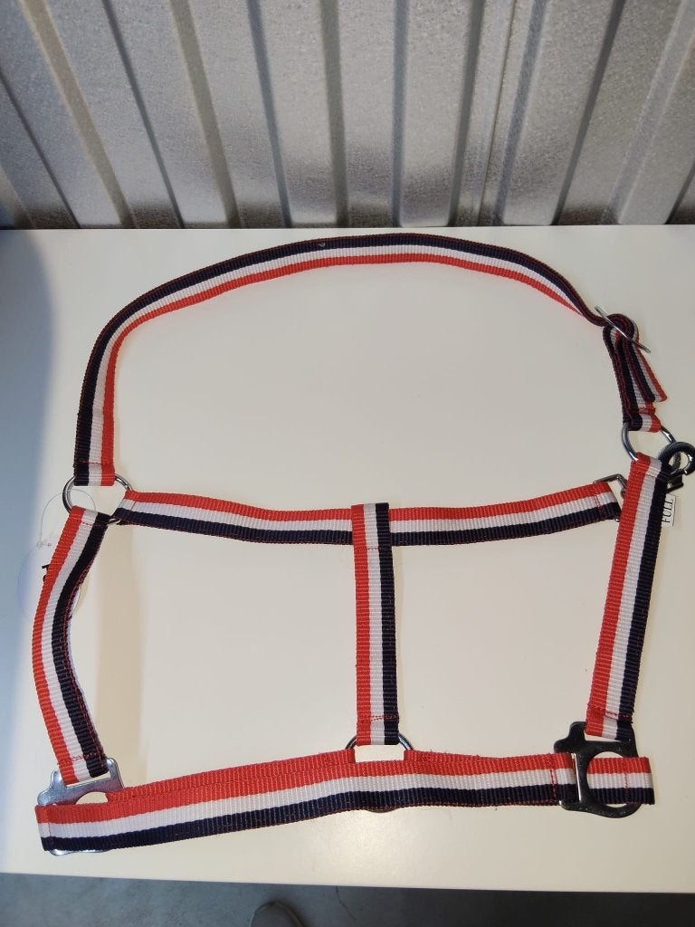 Halster Profi Rider rood-wit-blauw full, Dieren en Toebehoren, Ophalen of Verzenden, Nieuw, Dressuur