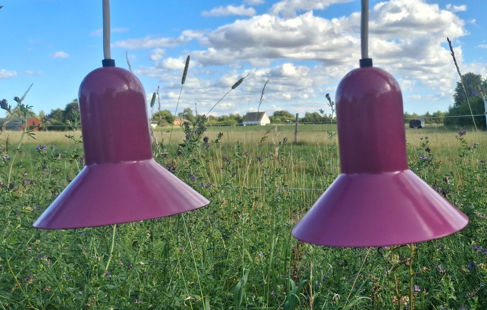 2 lila Nordlux confetti lampen. Denemarken., Huis en Inrichting, Ophalen of Verzenden