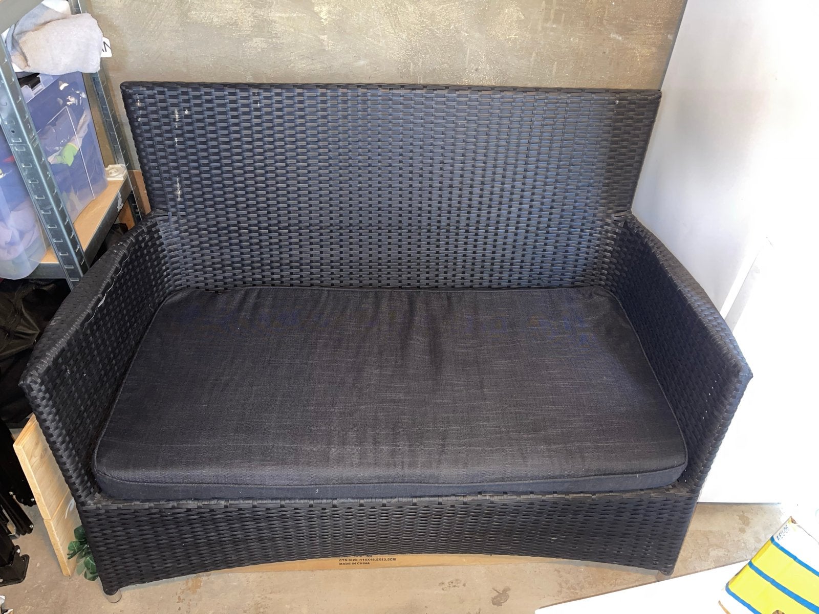 Bois Le Duc Wicker Tuinbank en Twee Stoelen, Tuin en Terras, Ophalen, Gebruikt, Wicker