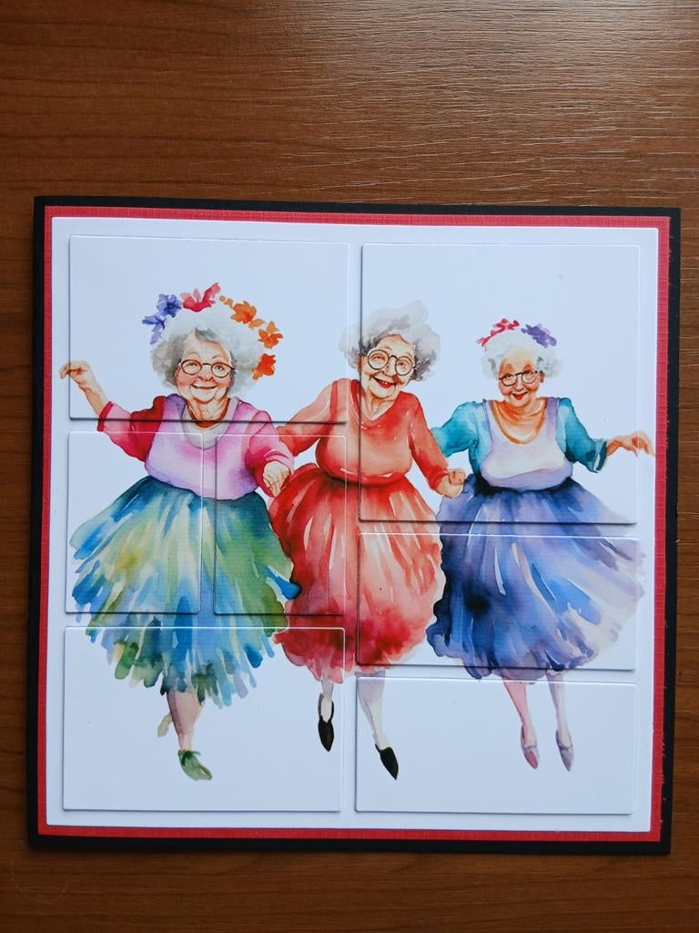 Kaart vrouwen dansen 749 = 1,75, Hobby en Vrije tijd, Ophalen of Verzenden, Zo goed als nieuw, Overige thema's