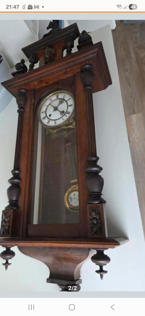 Oude klok met Japy Frères & Cie uurwerk., Antiek en Kunst, Antiek | Klokken, Ophalen of Verzenden