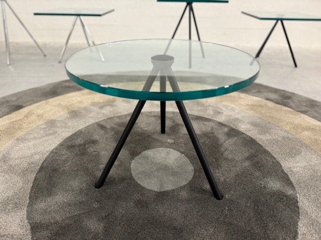 Nieuw Beek Maupertuus Salontafel Glas zwart Tafel D50xH35, Minder dan 50 cm, Rond, Nieuw, Minder dan 50 cm