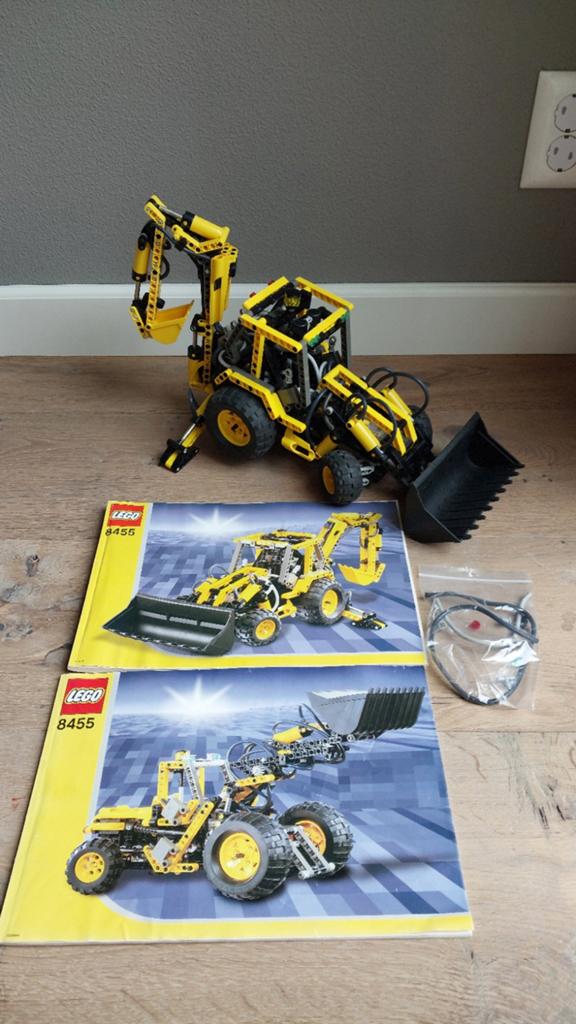 Lego Technic 8455 Pneumatic backhoe, Gebruikt, Lego, Compleet, Ophalen of Verzenden
