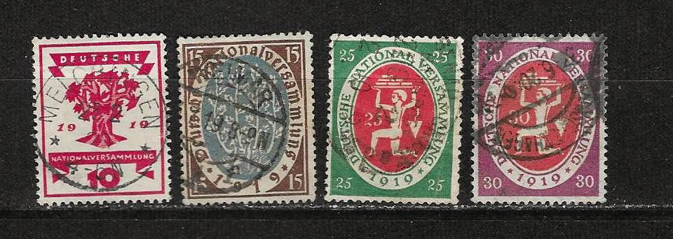 Reich 107-110, Ophalen of Verzenden, Duitse Keizerrijk, Gestempeld