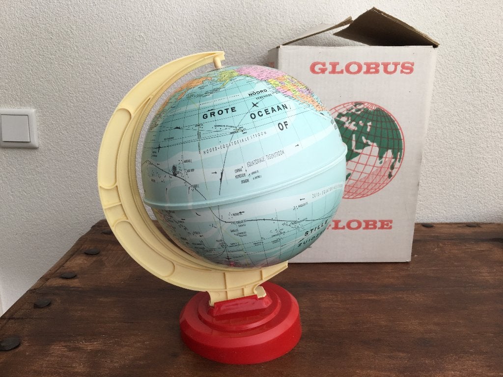 Wereldbol vintage, Huis en Inrichting, Verzenden, Nieuw, Kunststof, Overige typen