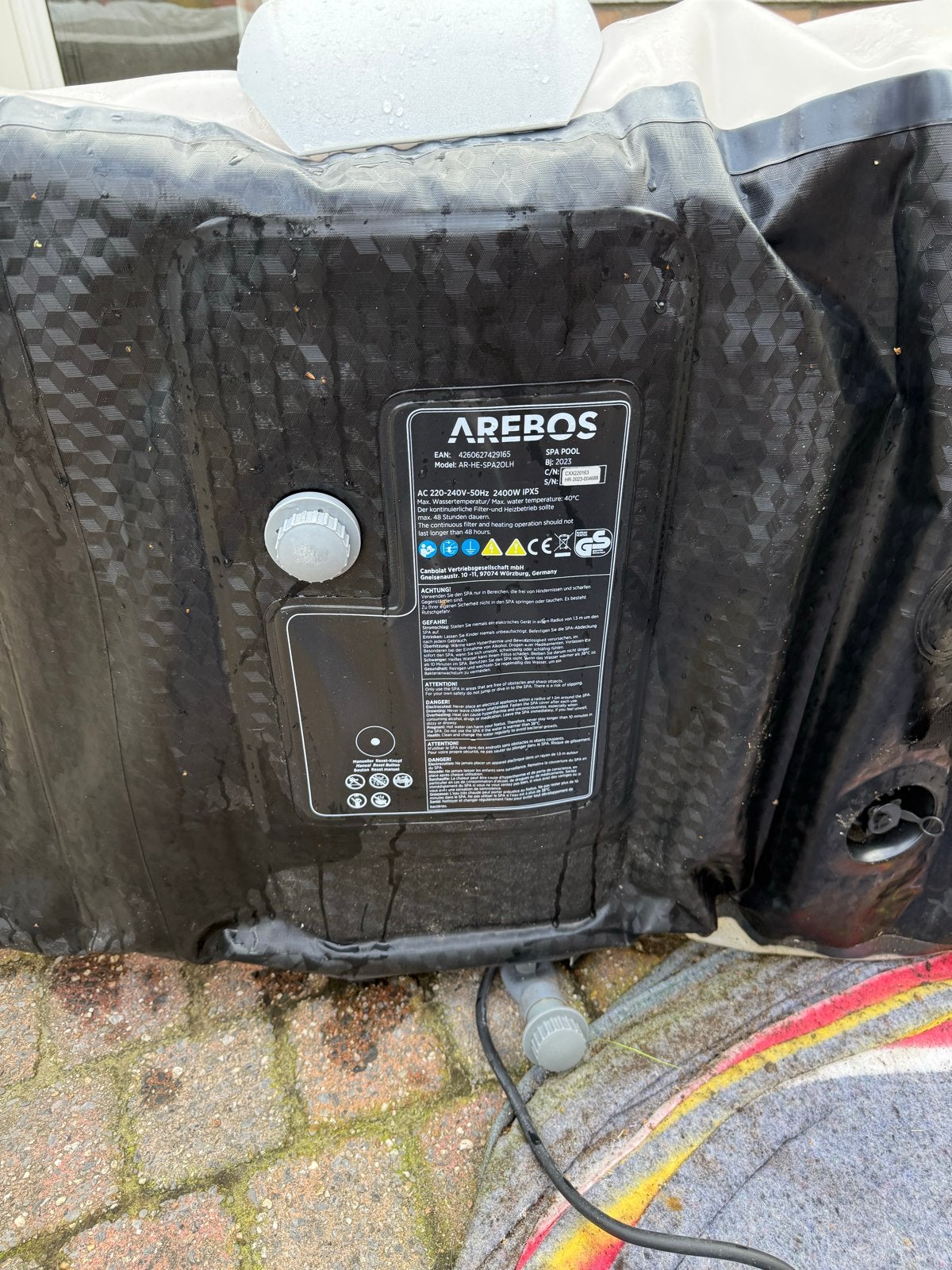 Opblaasbare Jacuzzi Arebos - Gebruikt, Ophalen, Gebruikt, Afdekzeil, Opblaasbaar