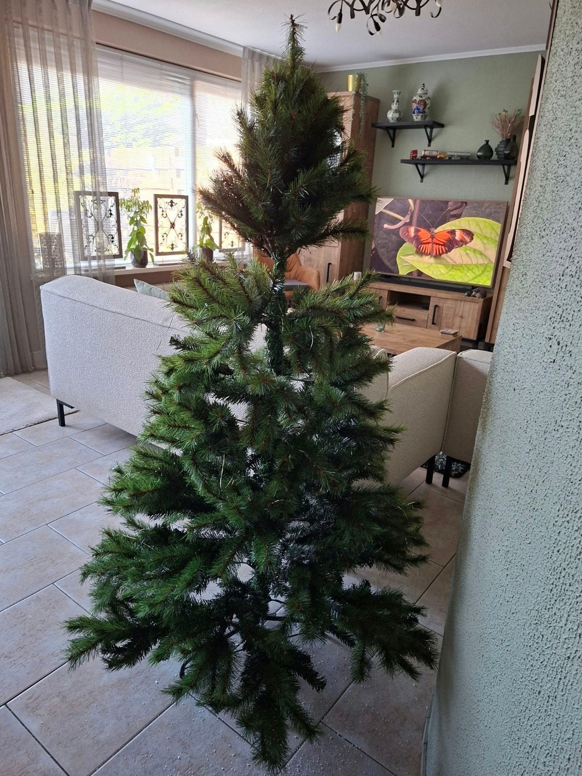 kunstkerstboom, Ophalen of Verzenden, Zo goed als nieuw