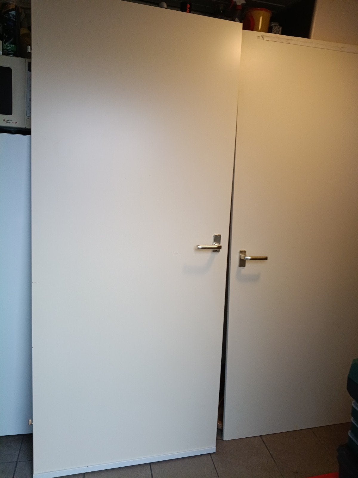opdekdeuren links draaiend, Doe-het-zelf en Verbouw, Ophalen, Gebruikt, 80 tot 100 cm, Binnendeur