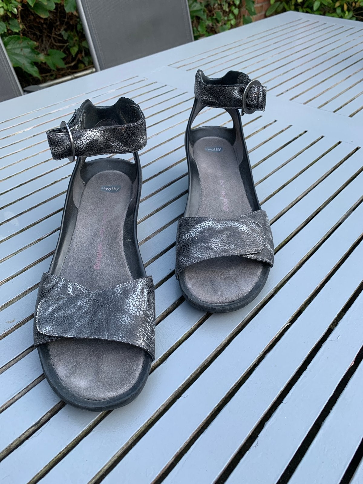 Wolky zomer schoenen, maat 42, grijs, Kleding | Dames, Schoenen, Ophalen of Verzenden, Gedragen, Grijs, Sandalen of Muiltjes