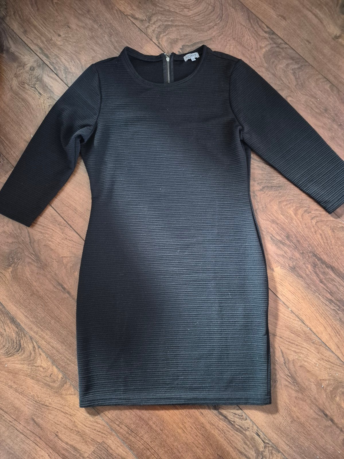Liz Devy Zwarte Rib Jurk Maat M, Kleding | Dames, Maat 38/40 (M), Liz Devy, Zwart, Nieuw