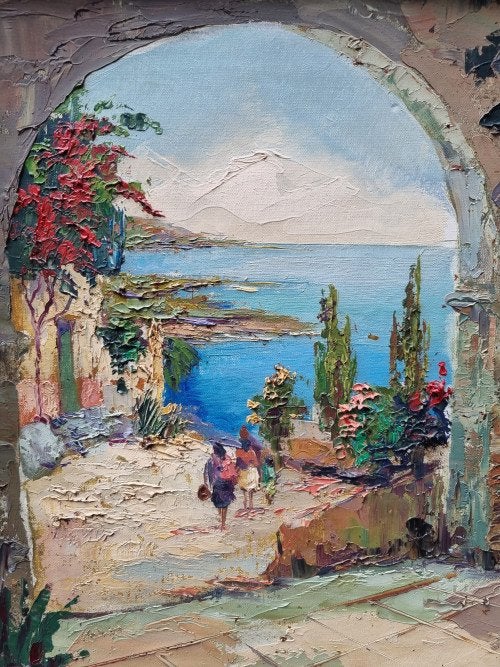 schilderij zeezicht in lijst camprio john bevort, Ophalen of Verzenden, 'T Olde Gre-j, Info@toldegrej.nl, Endepoelstraat 20f Didam