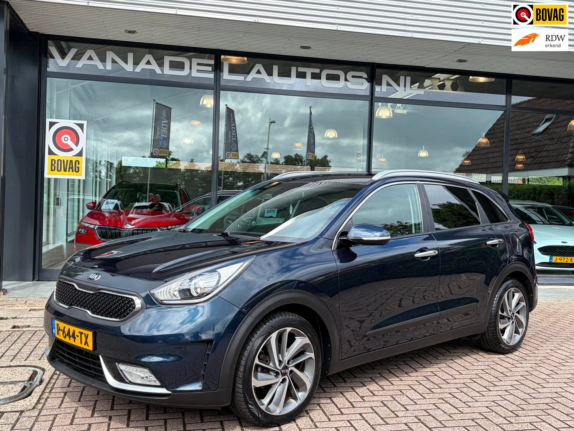 Kia Niro 1.6 GDi Hybrid Edition Aut. Navi Camera Clima Cruis, Auto's, Kia, Dealer onderhouden, Gebruikt, Euro 6, Blauw