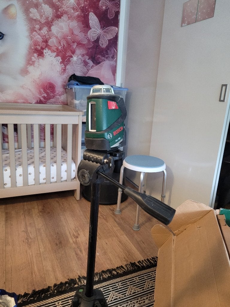 Laserwaterpas incl. statief Bosch PLL 360, Doe-het-zelf en Verbouw, Meetapparatuur, Ophalen of Verzenden, Zo goed als nieuw, Toebehoren