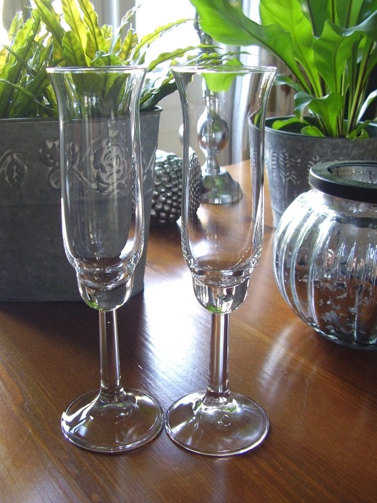 6 kleine champagneglazen type Ambassador van Leerdam, Ophalen, Zo goed als nieuw, Overige typen
