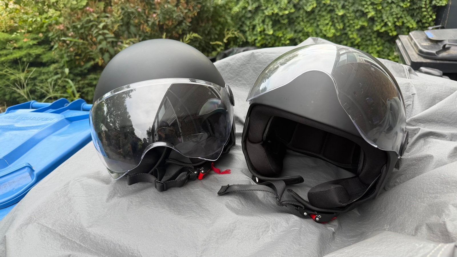 Vinz Scooterhelmen Zwart Maat L  - ZIE BESCHRIJVING, Fietsen en Brommers, Brommerhelmen, Ophalen, Zo goed als nieuw, Large