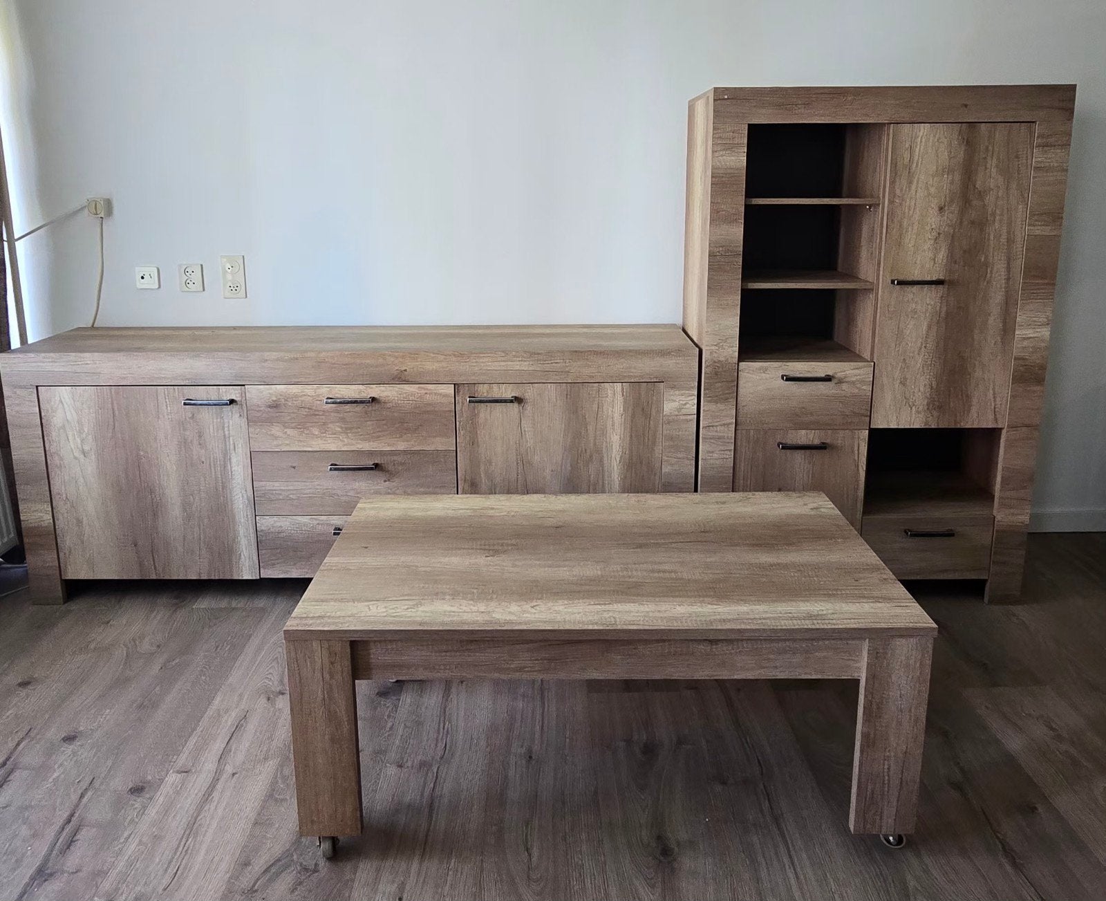 Complete Woonkamerset., Met deur(en), Ophalen of Verzenden, Zo goed als nieuw, 200 cm of meer