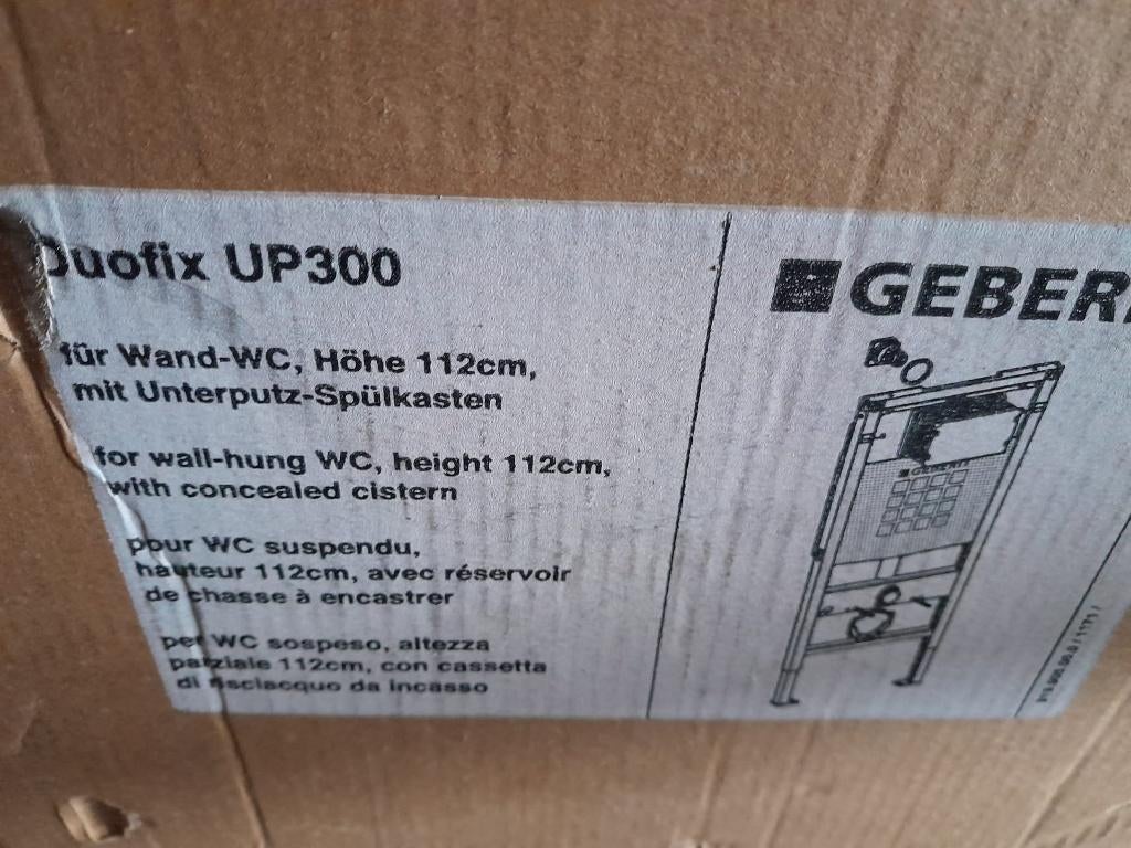geberit wandcloset duofix UP 300 nieuw in doos, Ophalen, Nieuw, Toilet