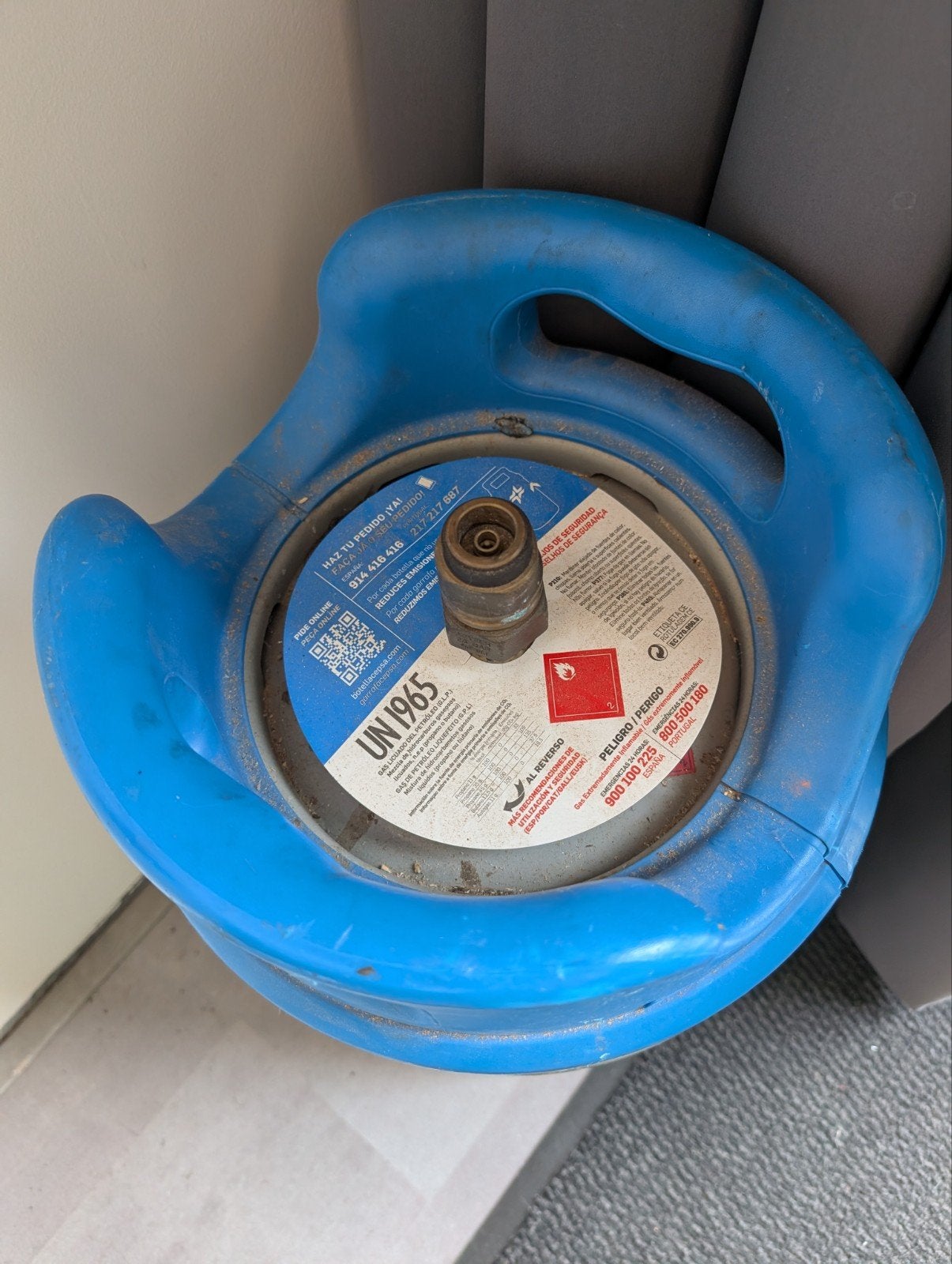 Spaanse gas fles te koop, Ophalen