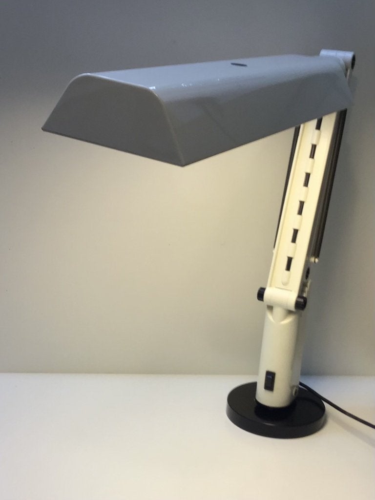 Vintage bureaulamp van het merk Fagerhult Zweden, Bureaulamp, Verstelbaar, Vintage, Wit