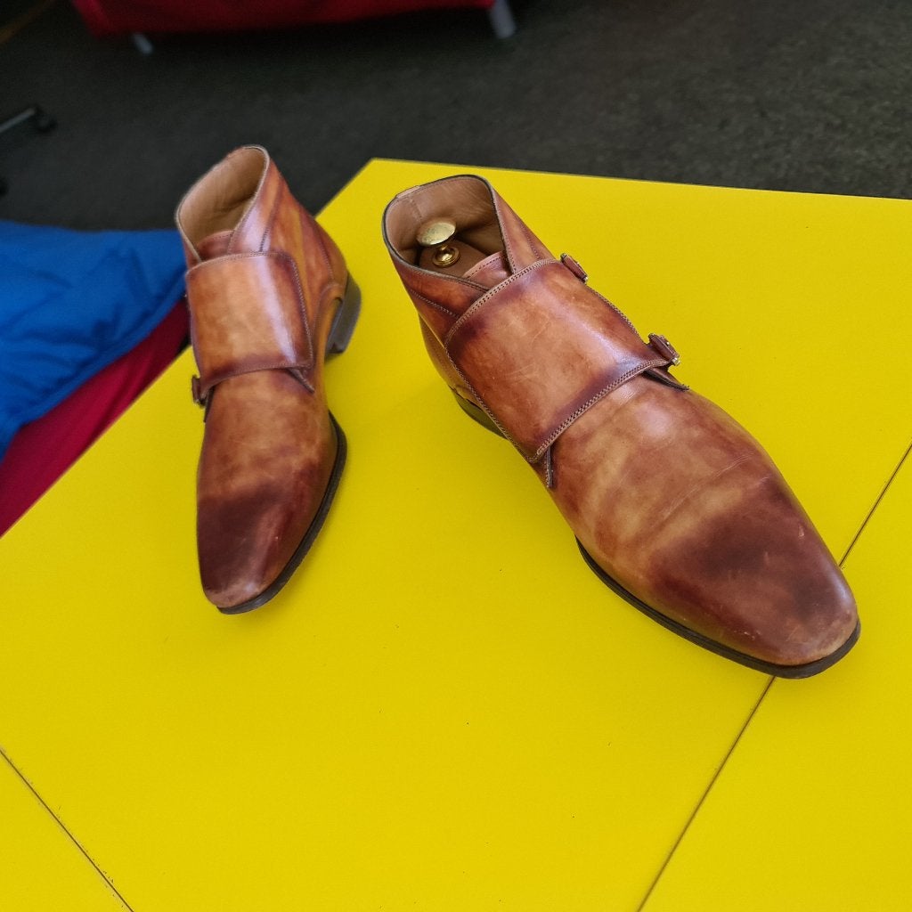 Magnanni half hoog gesp schoenen met Cognac kleur maat 44, Kleding | Heren, Schoenen, Overige kleuren, Verzenden, Magnanni, Gespschoenen