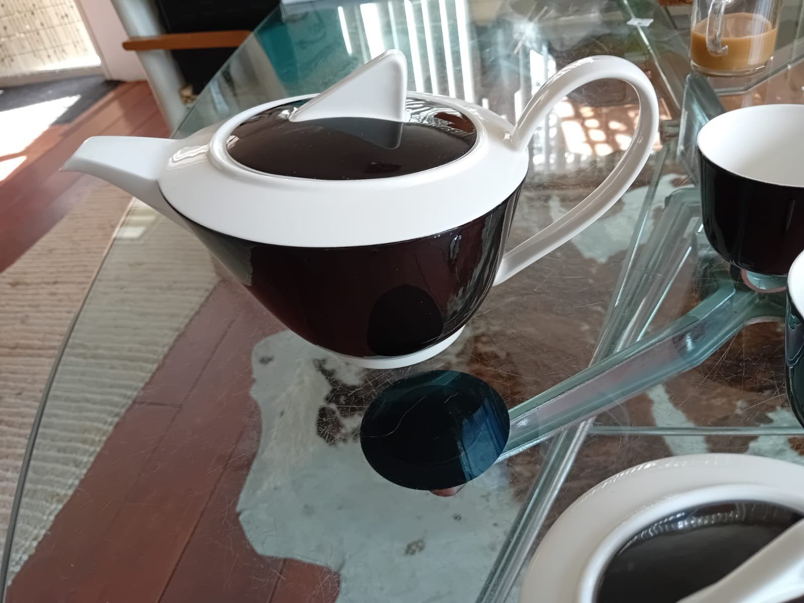 Villeroy & Boch Wonderful World Black theeservies, Villeroy & Boch, Ophalen of Verzenden, Zo goed als nieuw, Theepot
