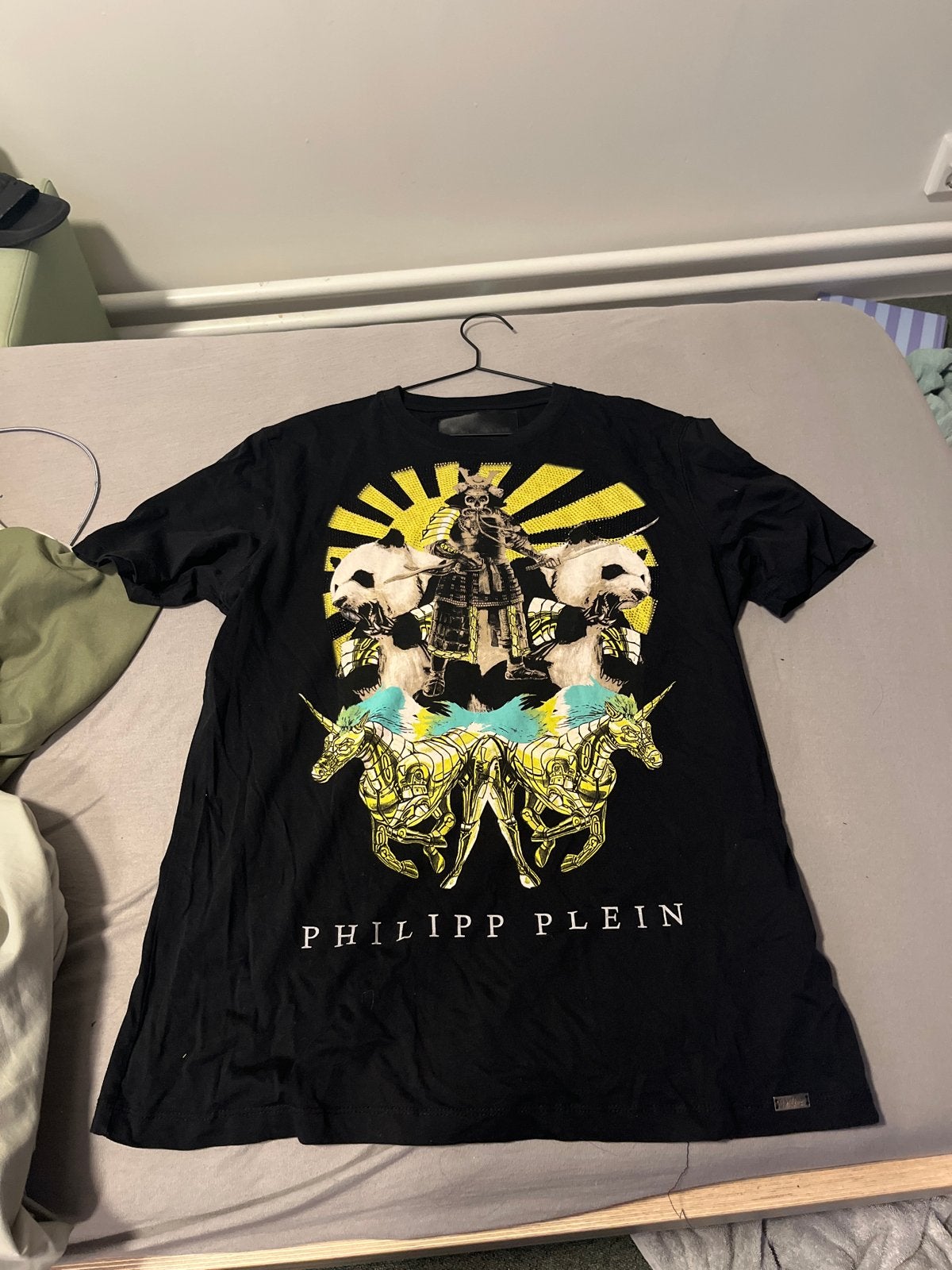 Philipp Plein T-shirt Maat XL - Samurai Born to Kill, Ophalen of Verzenden, Gedragen, Maat 48/50 (M), Zwart