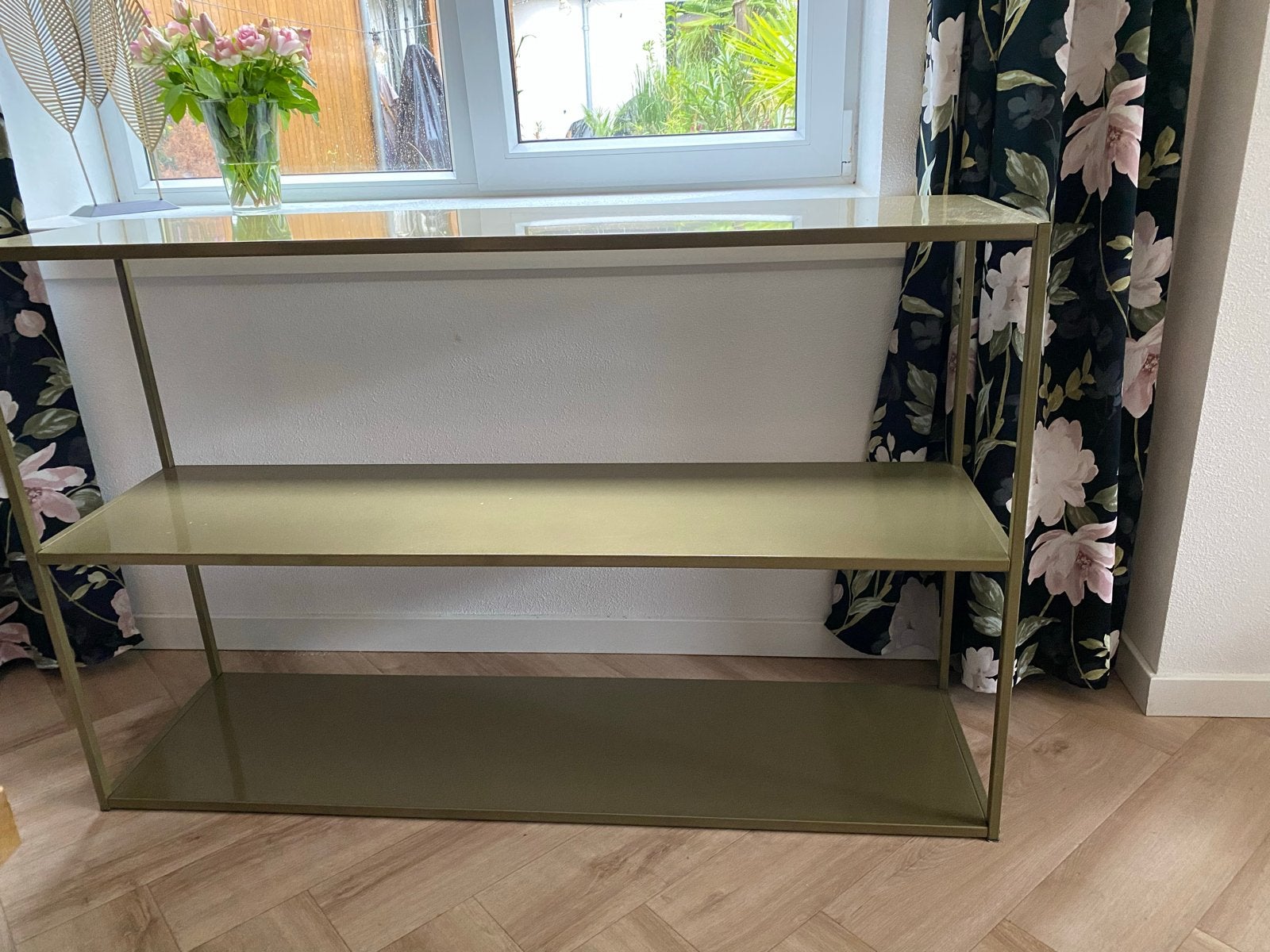 Goud/groen/gele kast van Karwei, Ophalen, Met plank(en), Gebruikt, Minder dan 150 cm