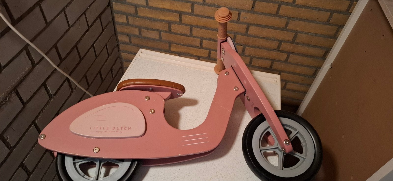 Little Dutch loopfiets scooter roze, Ophalen of Verzenden, Gebruikt, Loopfiets